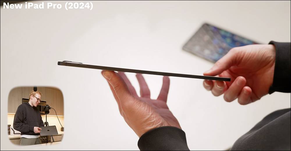 全新 M4 iPad Pro 在暴力测试视频，史上最薄苹果设备，抗弯曲能力表现比前一代更好！ （但还是不建议去折它 - 摩榜