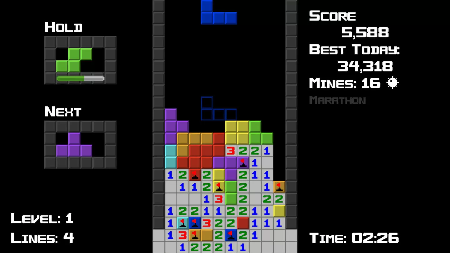 《Tetrisweeper》Steam 近期推出！《俄罗斯方块》结合《踩地雷》带来不同方块消去跳战