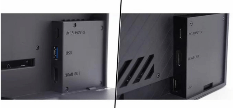 左为旧版Switch底座，右为OLED版Switch底座。