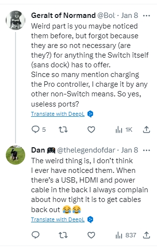 玩了任天堂Switch长达7年后才发现侧面有USB插孔，大量网友回应：你不孤独