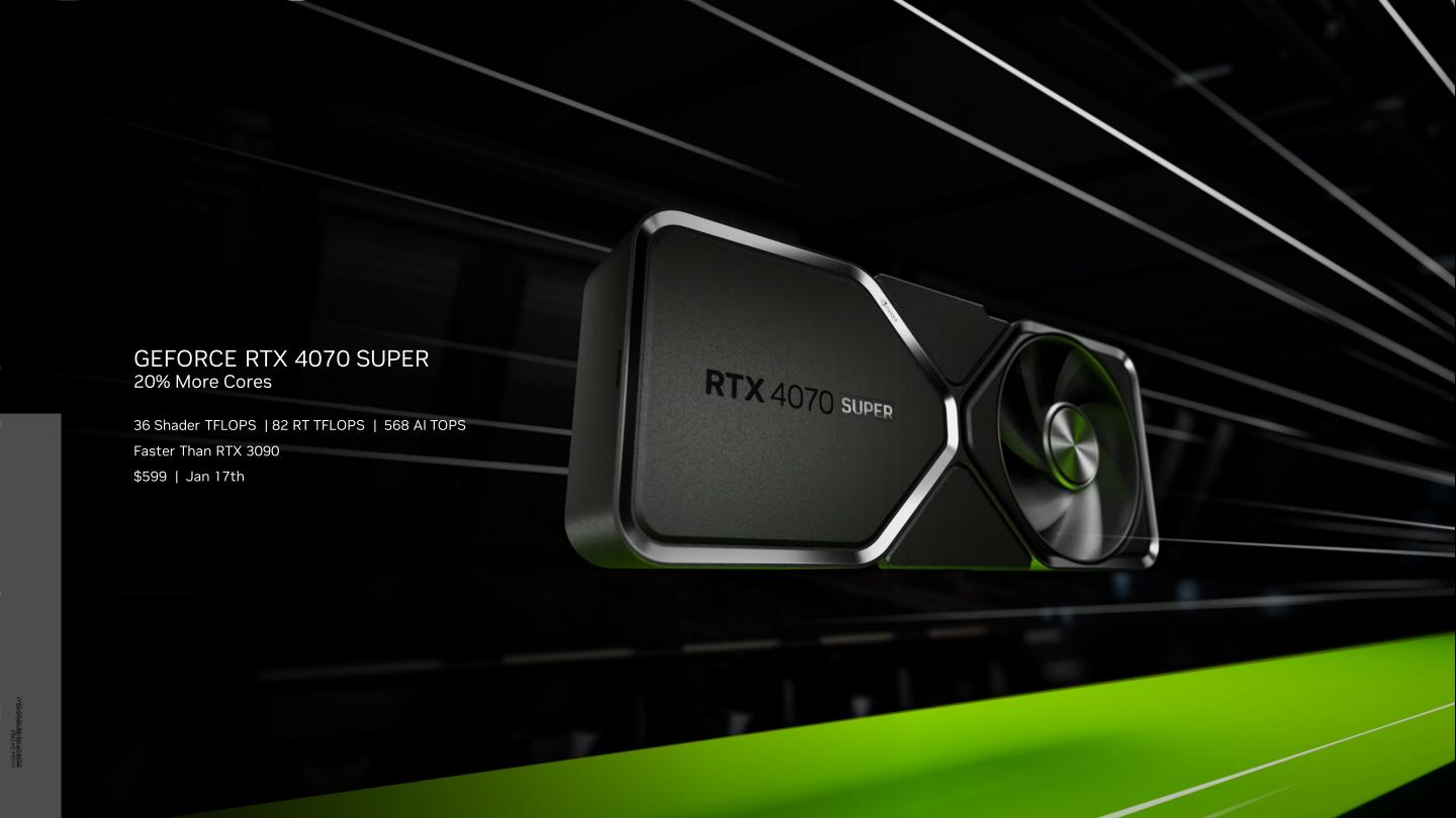 GeForce RTX 4070 Super与GeForce RTX 4070相比大约多了20%的CUDA核心数量。