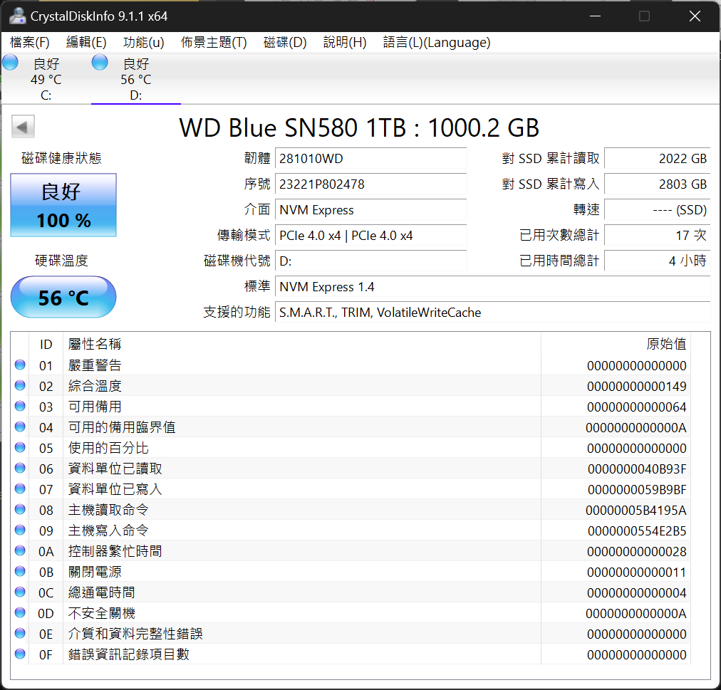 SSD 市场再添超值生力军！ WD Blue SN580 NVMe SSD 1TB 实际测试