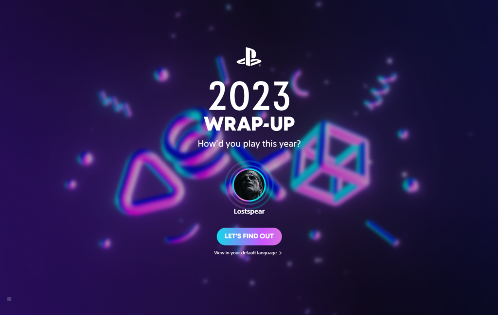 年度总结来啦！Playstation 2023 Wrap-Up 页面正式上线，看看你都花了多少时间、玩了几款游戏！