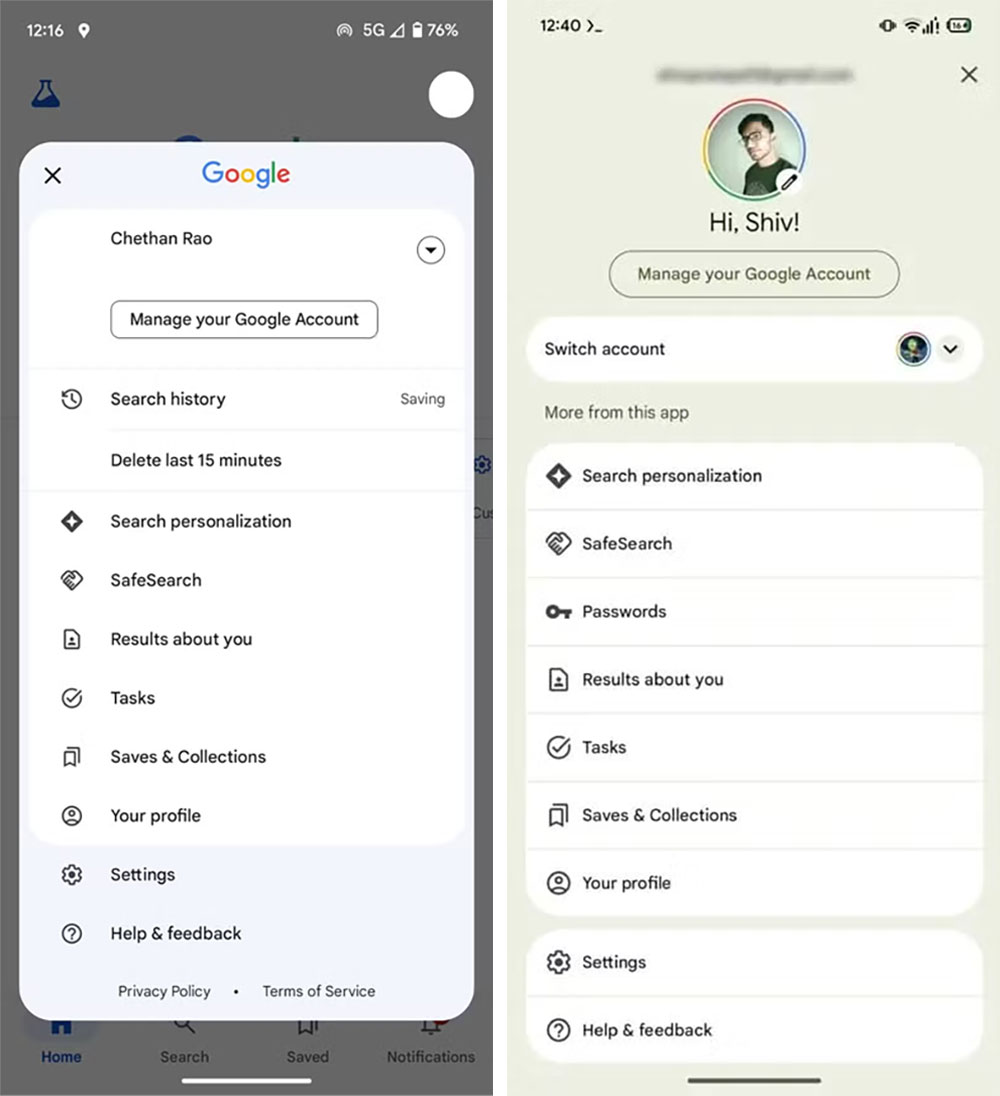 百度针对 Android 重新设计的帐号切换器即将到来 - 榜哥