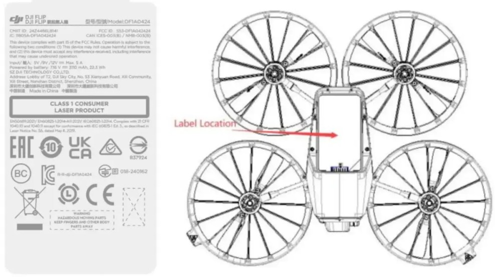 DJI将推出旋翼可往下折叠、重量更轻盈的小型空拍机Flip