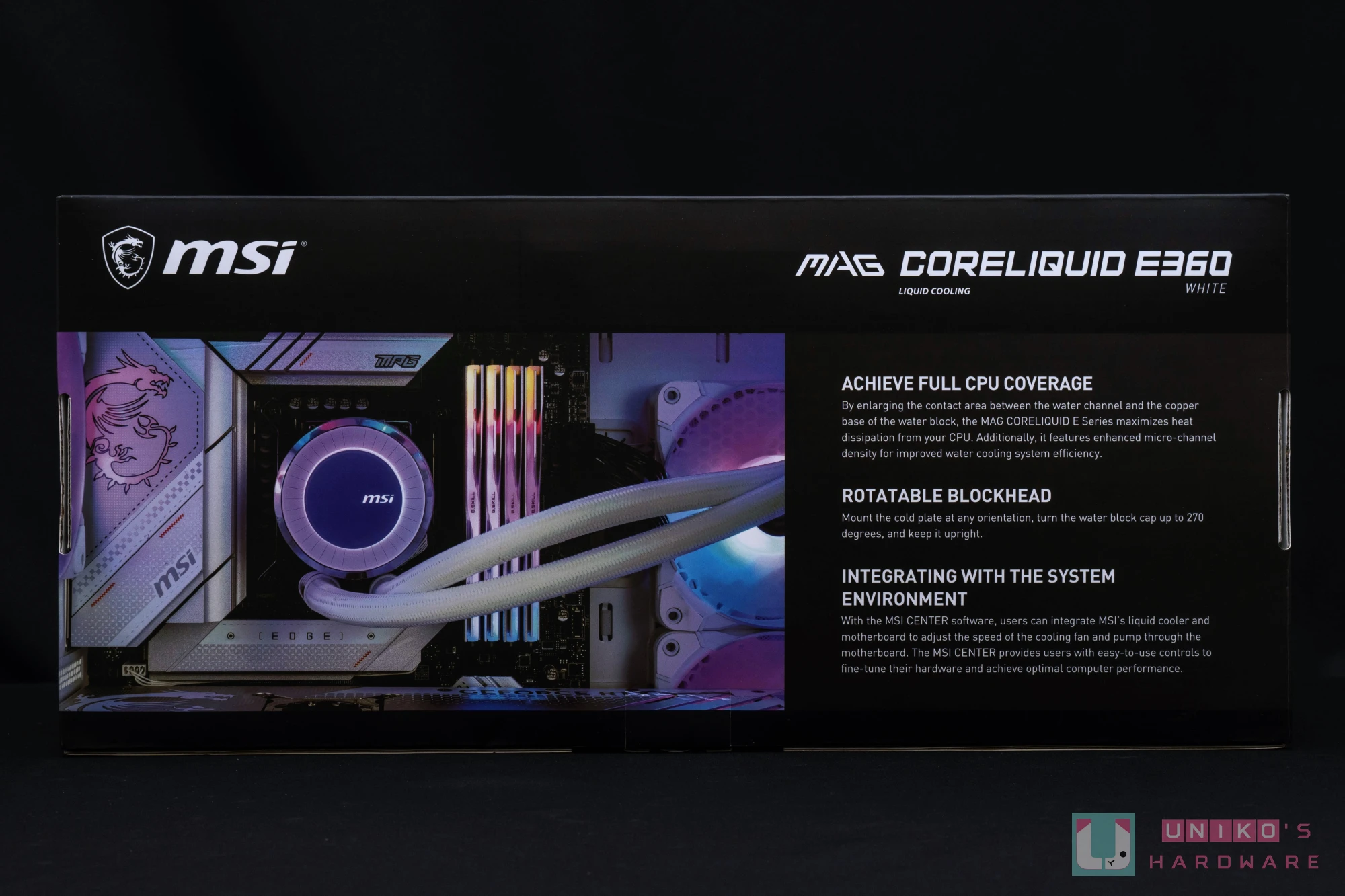 白色新潮流！ MSI MAG CORELIQUID E360 WHITE 水冷散热器开箱评测