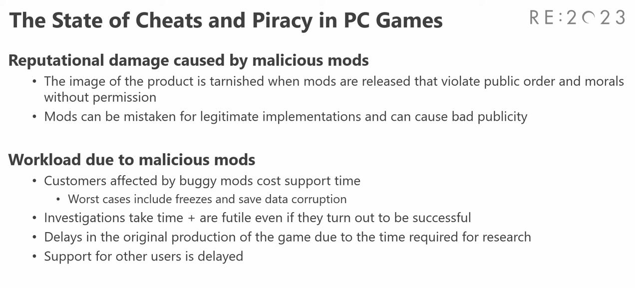 Capcom R&D：任何非官方支持的情况下使用 MOD，皆和作弊行为大同小异！