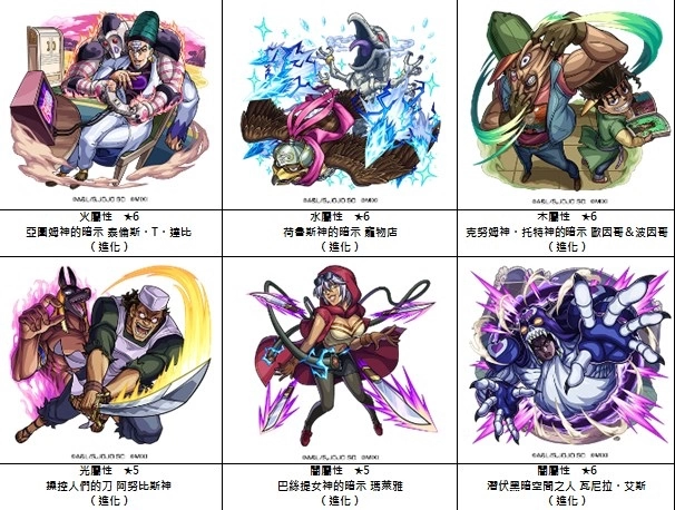 《怪物弹珠》x动画《JOJO的奇妙冒险》第2弹合作将于10月15日开跑！ 合作新角色于期间限定转蛋中登场