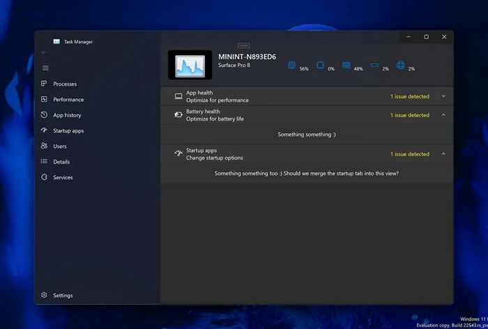 Windows 11全新工作管理员大改进，引入多项实用功能还可检查电池健康度