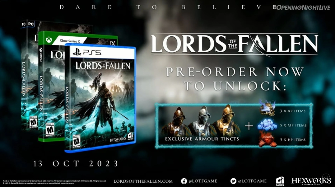 《Lords of the Fallen 堕落之王》公开最新剧情宣传视频，即日起同步开放游戏预购