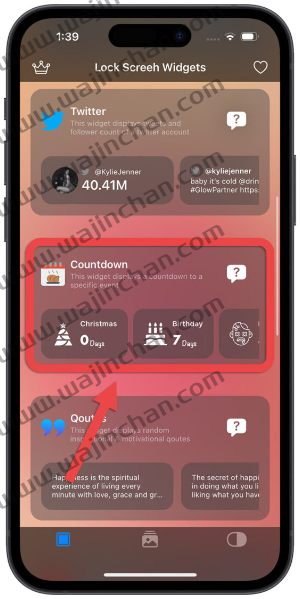 在iPhone 锁定画面加入日期倒数计时器，提醒你每个重要日期 第1张