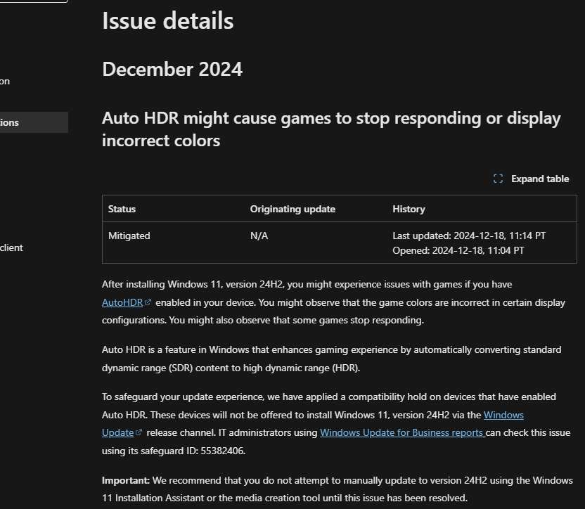 Windows 11 24H2 又出问题！ 会让游戏当掉或颜色显示异常，微软暂停更多 PC 更新 - 榜哥