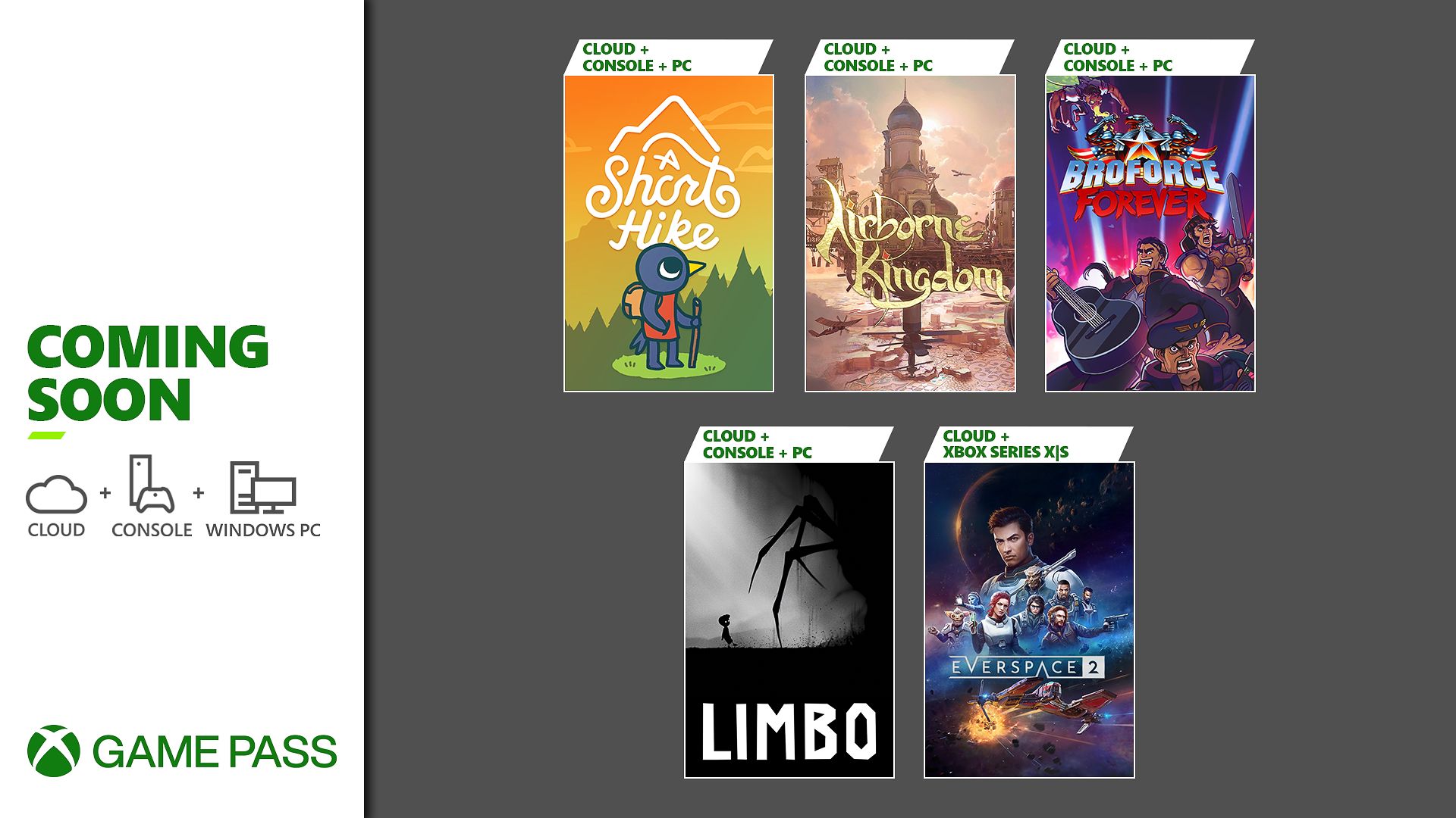 Xbox Game Pass 八月游戏阵容：《蔚蓝》《地狱边境》《永恒空间 2》