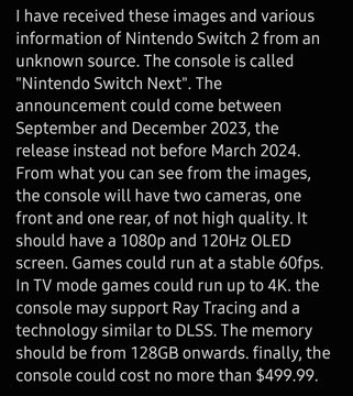 消息称Switch 2搭载720P屏幕、支持DLSS、更快的64GB eMMC存储