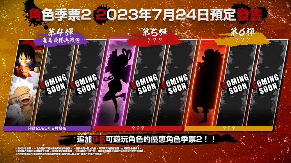 《ONE PIECE 海贼无双4》即将推出追加DLC第4弹~第6弹！