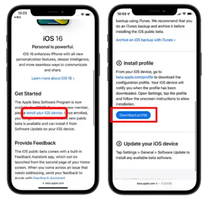 iOS 16 Public beta 公开测试版描述档安装、升级图文全攻略 第4张