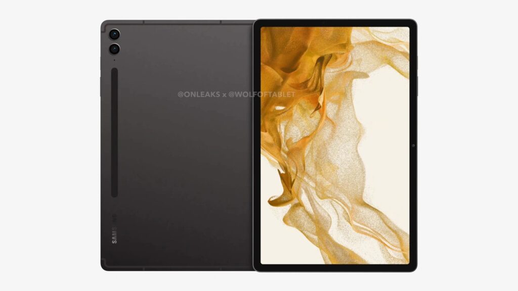 Samsung Galaxy Tab S9 FE+高清渲染图出炉：四等边大屏+纽扣双摄，或于7月26日亮相！