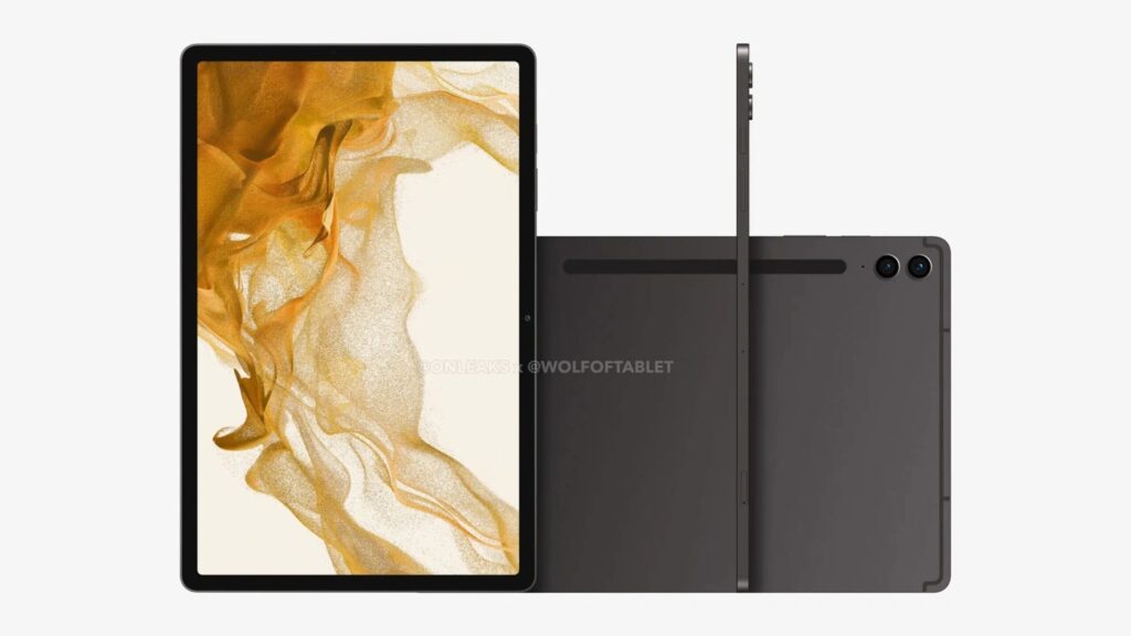 Samsung Galaxy Tab S9 FE+高清渲染图出炉：四等边大屏+纽扣双摄，或于7月26日亮相！