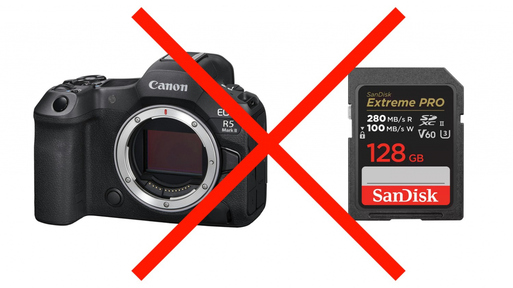 Canon EOS R5 Mark II用户注意！ SanDisk部分SD内存卡存在兼容性问题，可能造成文件纪录失败