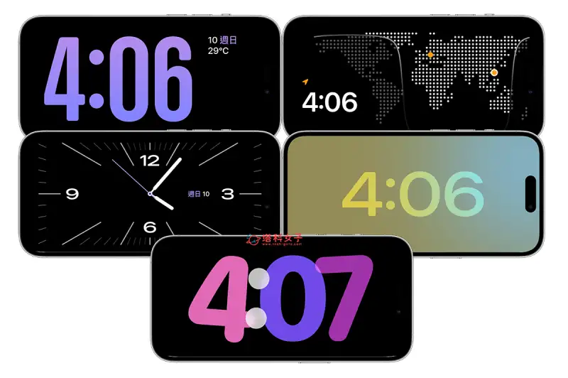 iPhone 待机模式时钟样式更改教程，自定义喜欢的时钟与颜色 (iOS17) 第3张