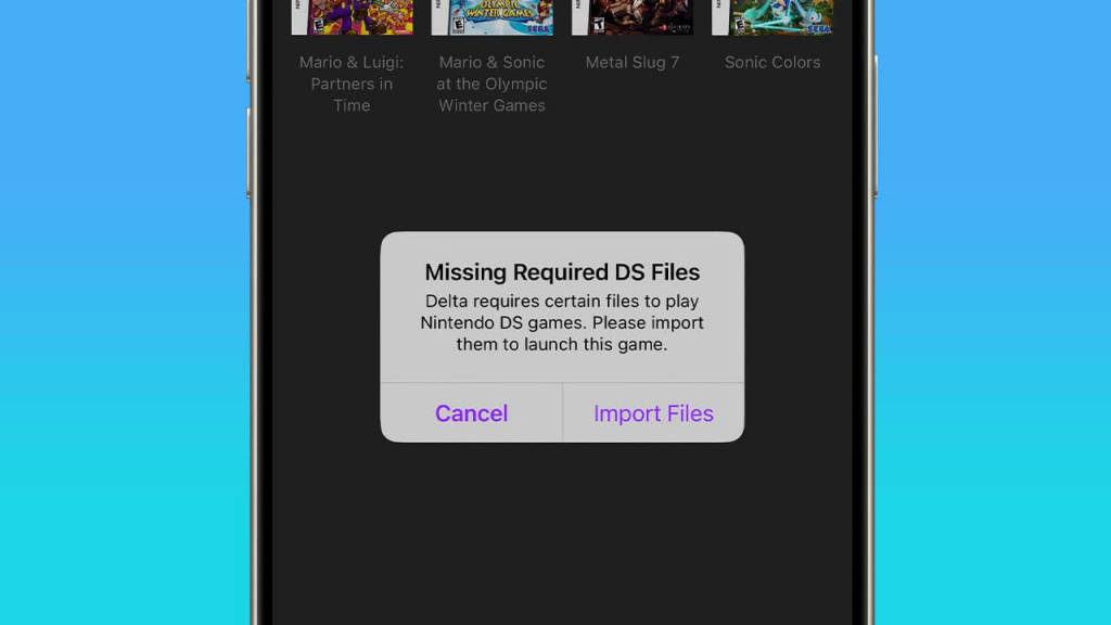 解决Delta 模拟器跳出Missing Required DS Files 错误问题