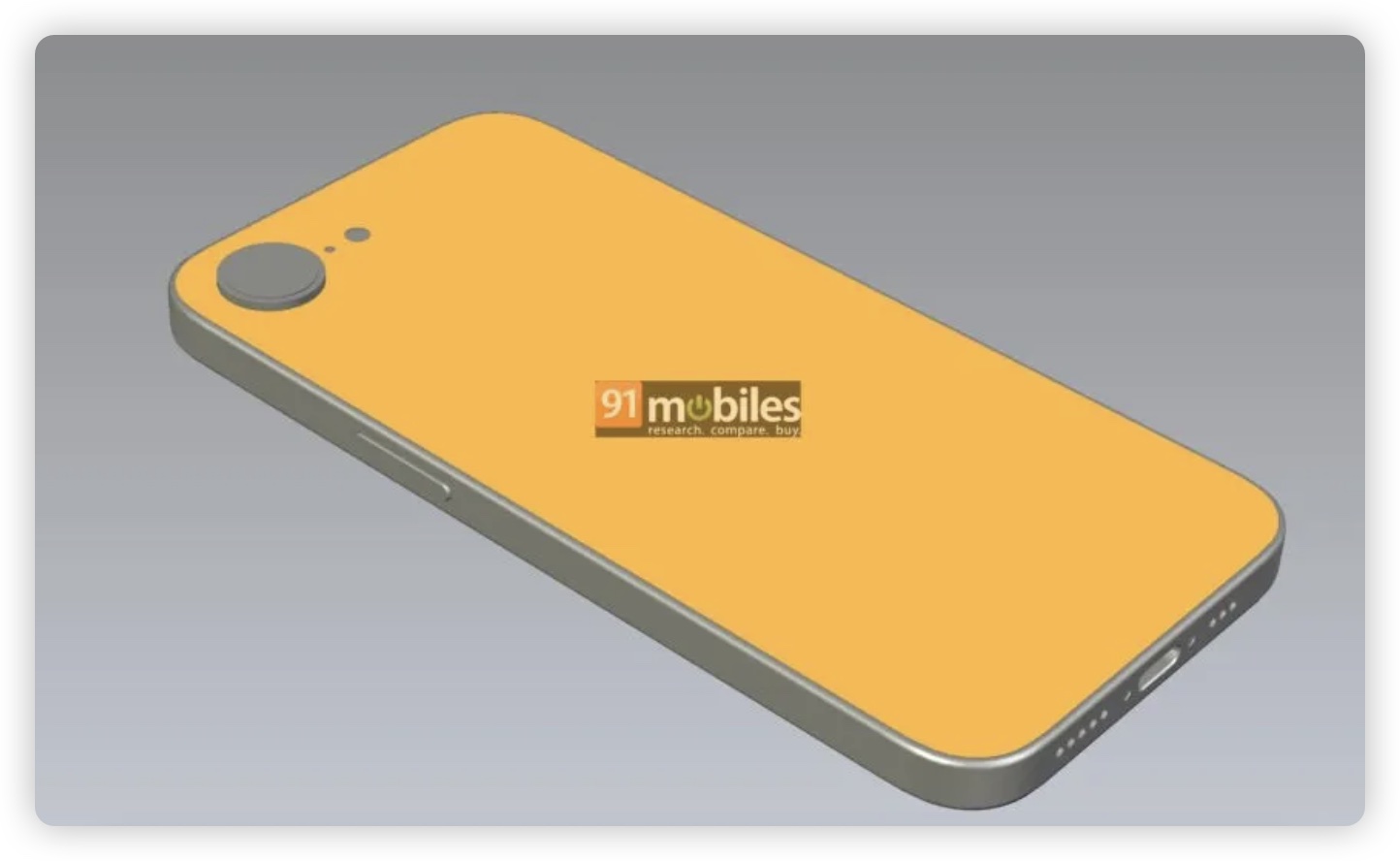iPhone SE 4 CAD 渲染图