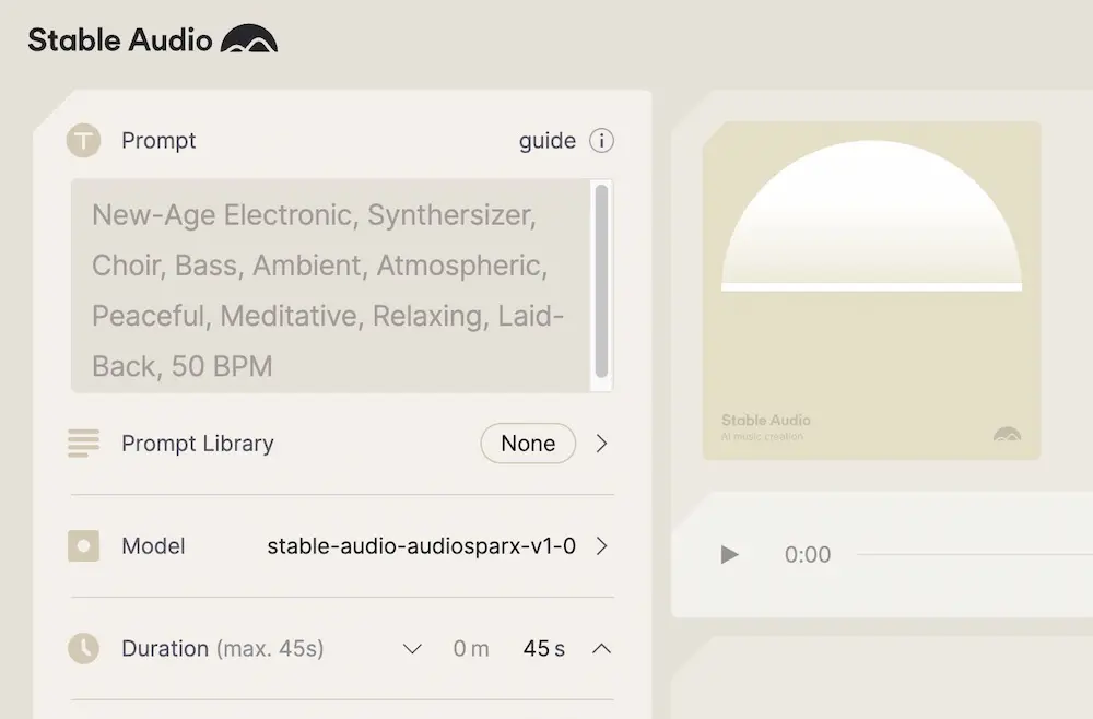 Stable Audio 教程：免费 AI 配乐生成器用文字产生多种立体音频