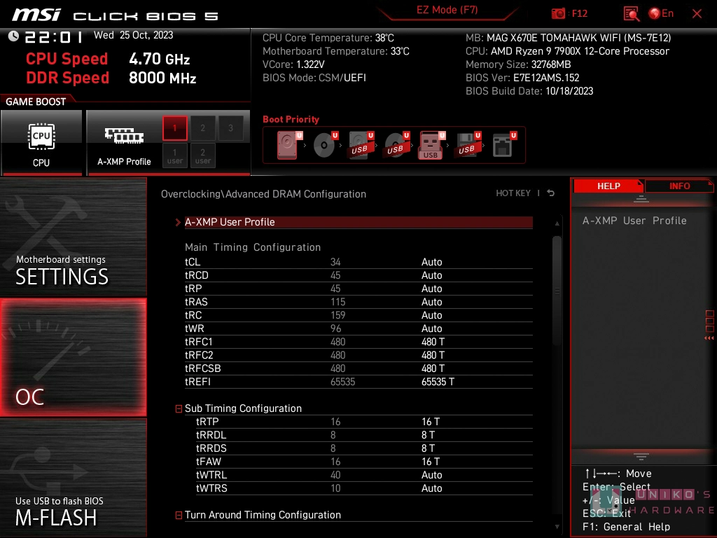 MSI X670E AGESA 1.0.8.0 BIOS FCLK 性能大提升！