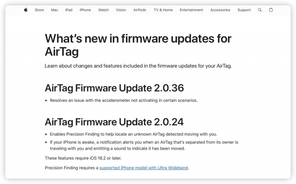 Apple 推出 AirTag 固件更新，教你确认版本号与更新方式