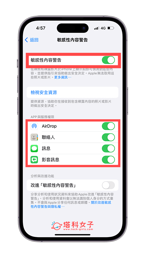 iOS 17 AirDrop 功能：AirDrop 敏感内容警告