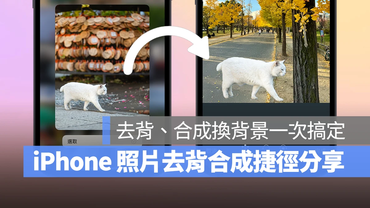 iPhone 照片去背合成捷径分享：去背顺便换背景，轻鬆打造更有趣的图片情境 第1张
