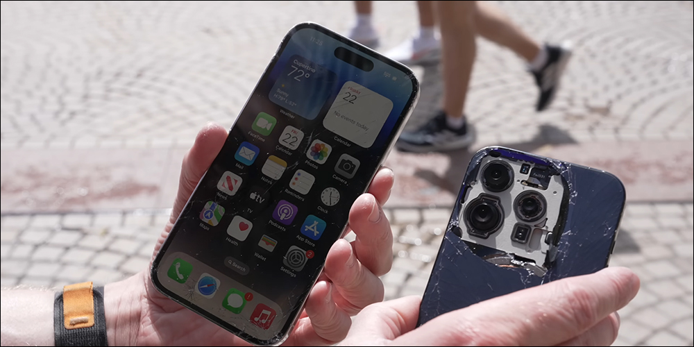 iPhone 15 Pro全球首摔测试，新的弧形边缘钛金属中框似乎不太耐用 - 榜哥