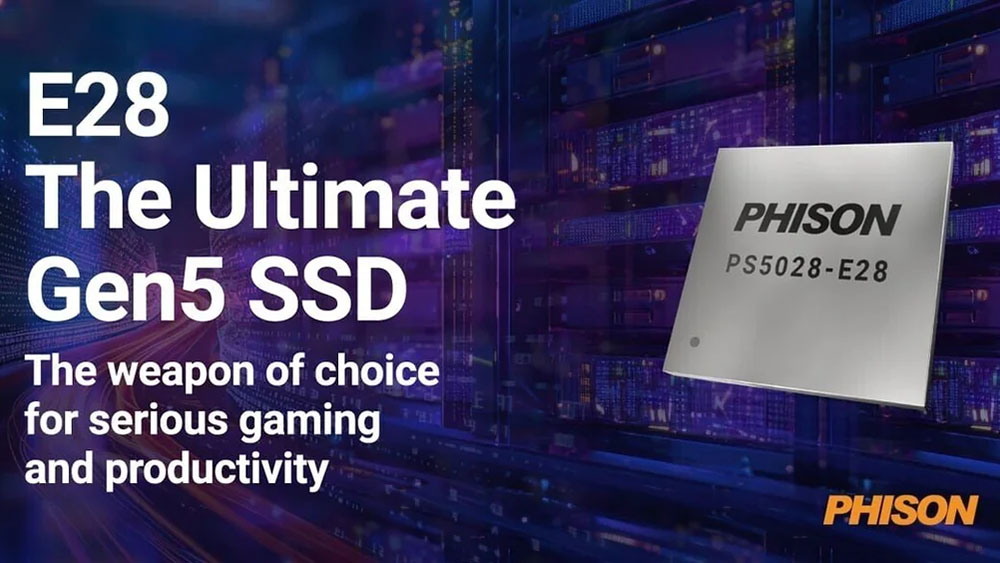 Phison展出PS5028-E28 PCIe 5.0 SSD控制器，以6nm制程改善高温与功耗