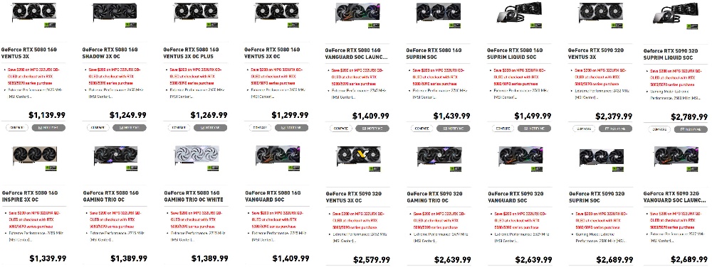 不只是黄牛，连ASUS、MSI也悄悄调高RTX 5090的售价-榜哥