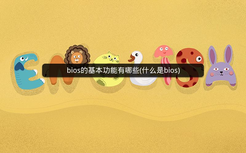 bios的基本功能有哪些(什么是bios)