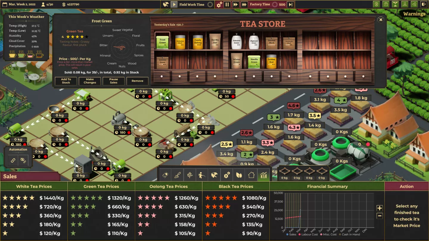 Steam 好评模拟游戏《茶园模拟器 Tea Garden Simulator》正式版 8/15 推出