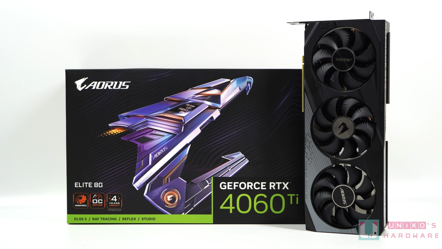 AORUS GeForce RTX 4060 Ti ELITE 8G 显示卡评测开箱，神鹰就是帅！