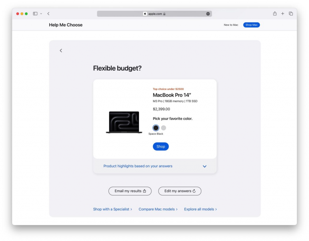 解决 Mac 选择困难！ 苹果官网推出「帮选」工具，推荐最适合你的机型规格