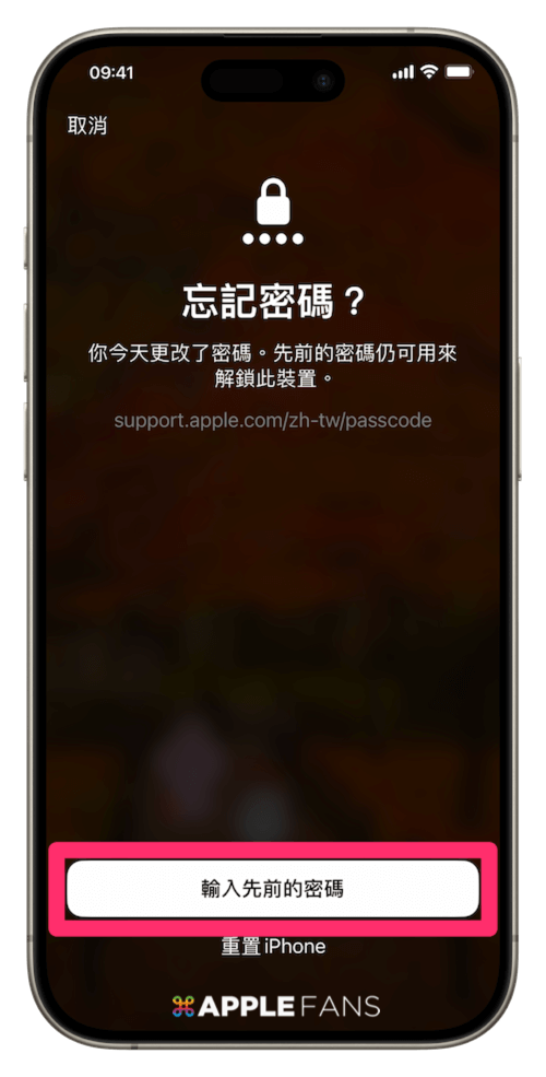iPhone 忘记屏幕密码