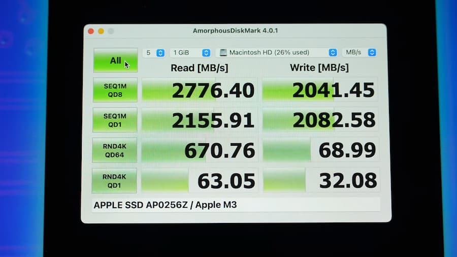 M3 MacBook Air SSD读取速度比前代快82%！ 苹果放弃低成本方式处理 2
