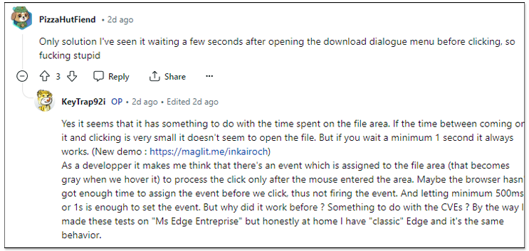Microsoft Edge 每次下载完都需要点多次才能开启文件吗？ 你不孤单，这是 Bug - 摩榜