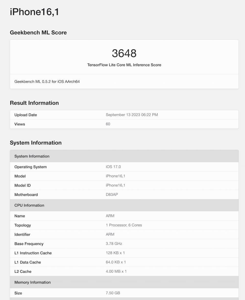 iPhone 15 Pro系列配备8GB内存