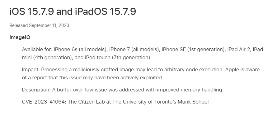 没有忘了旧设备用户！Apple 发布 iOS / iPadOS 15.7.9 和 macOS 12.6.9/11.7.10 更新