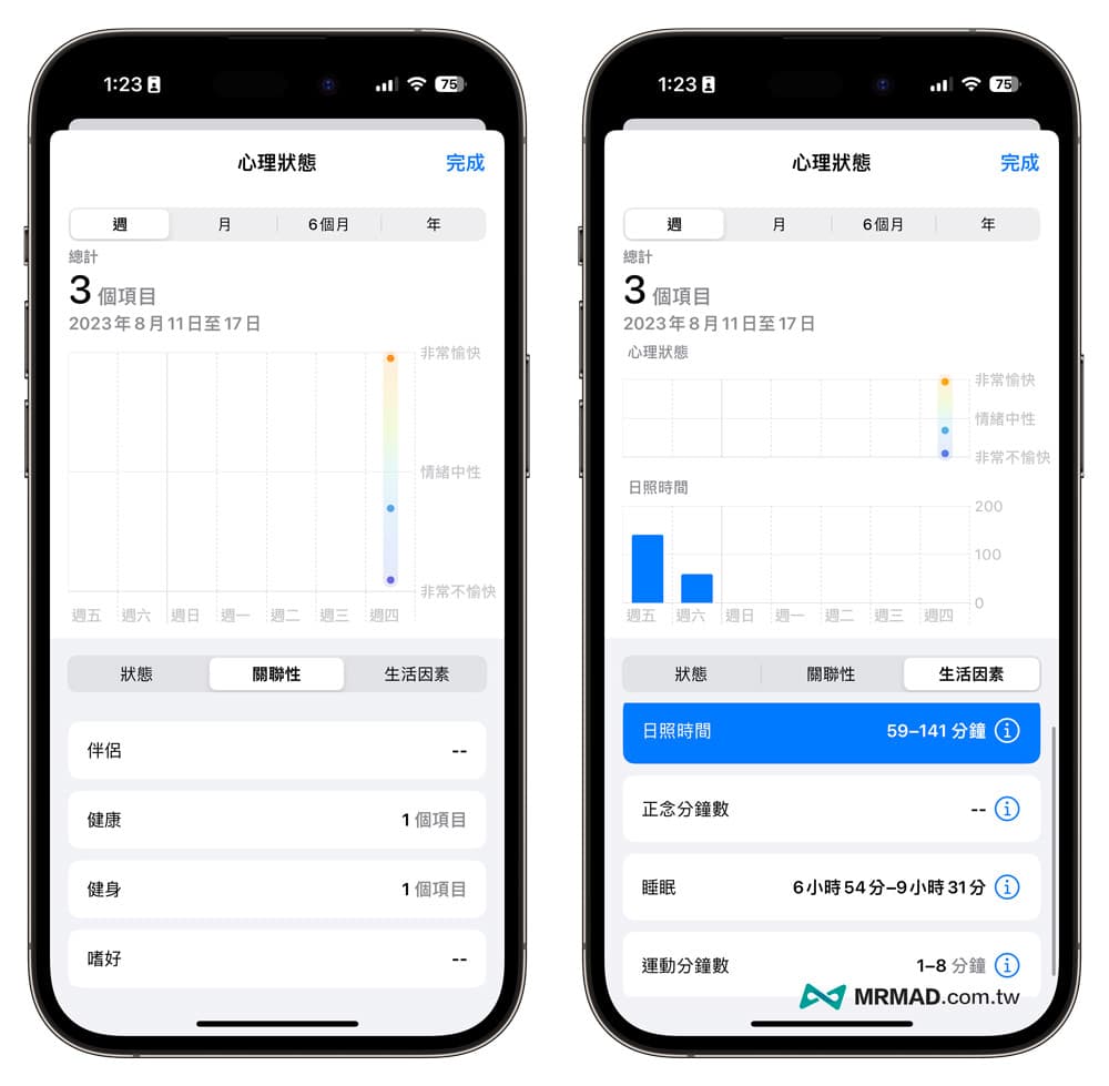 如何查询 iPhone 心理健康或情绪追踪纪录图资料2