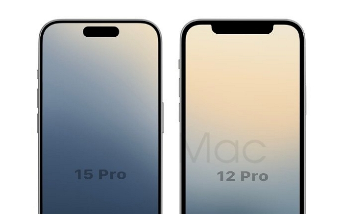 iPhone 15正面算绘图曝光，与历代苹果手机对比边框超窄