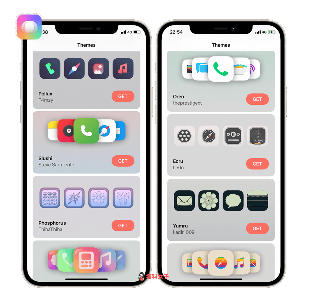 Moloko App 一键更换 iPhone 桌面 图示与主题 (附数十款 图示) 第2张