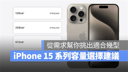 iPhone 15容量选择建议，从需求帮你挑出最适合的容量机型 第1张