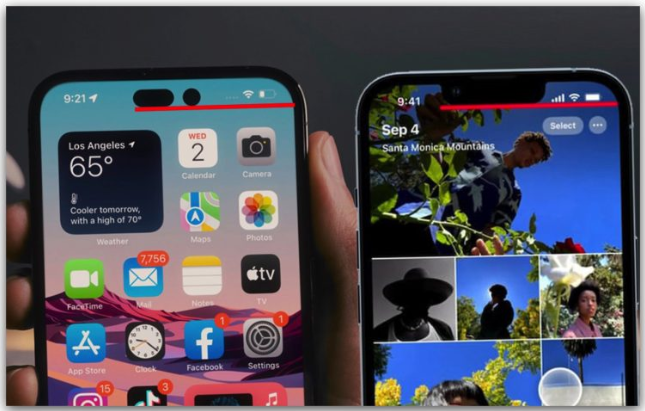 没了浏海的iPhone 14用起来是这种感觉，这2张实拍照你看的习惯吗？ 第5张