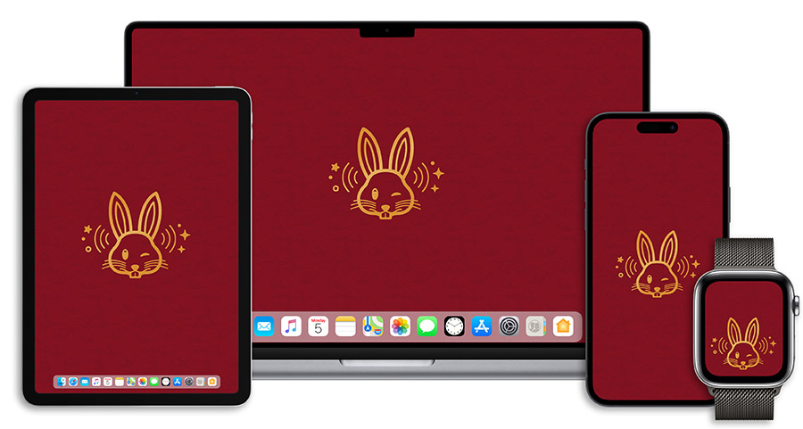 2 款 2023 Apple 兔年春节壁纸：iPhone、iPad、Mac 与 Watch 都有 第3张