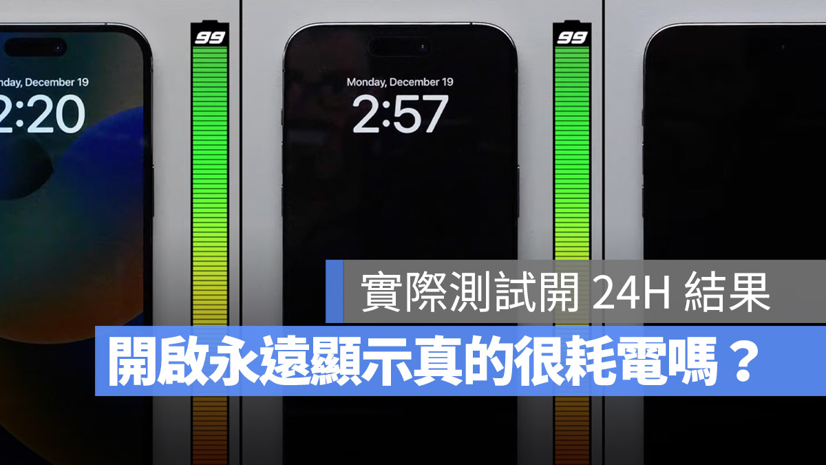 iPhone 永远显示耗电测试：开启与关闭 24 小时看看耗电量差多少 第1张